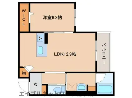 グレースフォレナ(1LDK/3階)の間取り写真