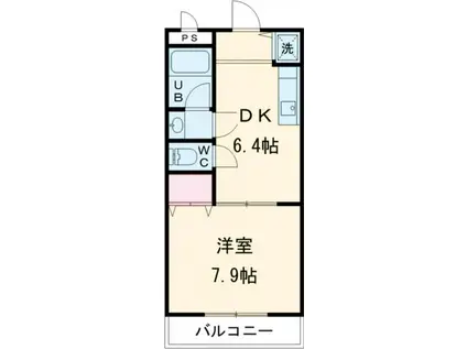 ハーブプラザ和泉鳥取III番館(1DK/2階)の間取り写真