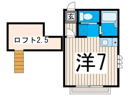 DAIYU-七番館(ワンルーム/2階)の間取り写真