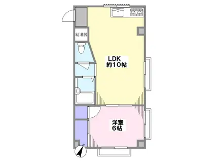 アサヒメゾン(1LDK/3階)の間取り写真