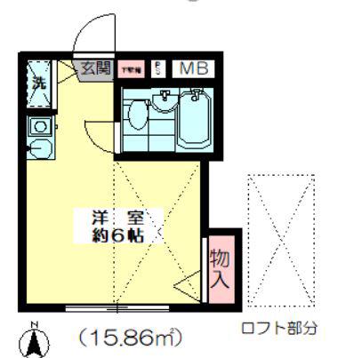 エフトピアナカノ(1K/1階)の間取り写真