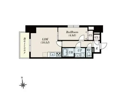 S-RESIDENCE岡崎公園AUREATE 12月契約限定キャンペ(1LDK/8階)の間取り写真