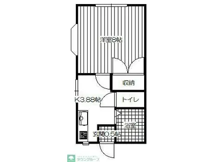 ハニーコーポ(1K/1階)の間取り写真