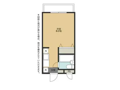 ラフィーネ古沢(1K/1階)の間取り写真