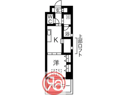 ARROW FIELDS 貮番館(1DK/4階)の間取り写真