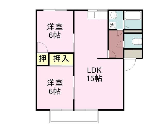ラフォーレ壱番館(3DK/1階)の間取り写真