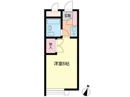 シティアビタ溝の口B(ワンルーム/1階)の間取り写真