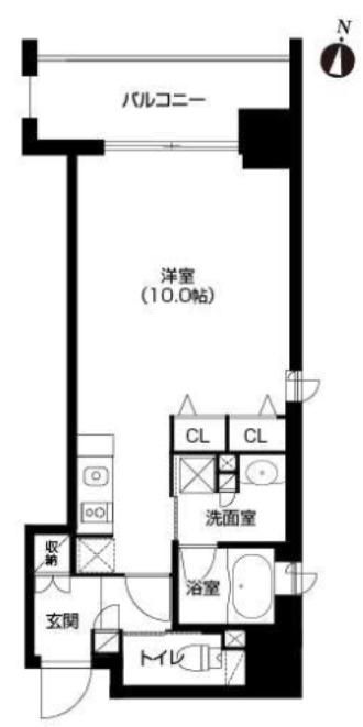 アーバネックス北浜(ワンルーム/11階)の間取り写真