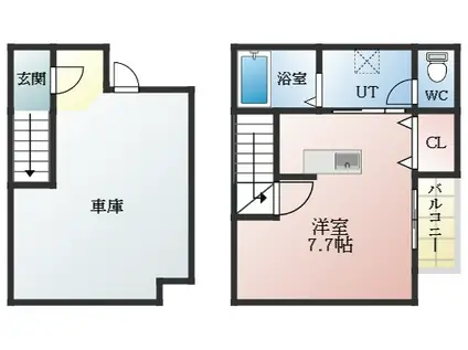 あんしんVIEM岡13-1007(ワンルーム/1階)の間取り写真