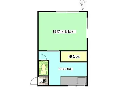 豊澤荘(1K/2階)の間取り写真