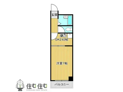 A-FLAT(1DK/1階)の間取り写真