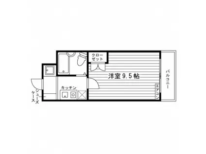 SERENO機友(1K/1階)の間取り写真