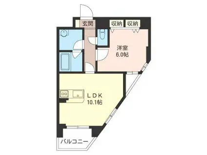 ジャンダルム(1LDK/7階)の間取り写真