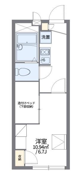 レオパレスリリー(1K/2階)の間取り写真
