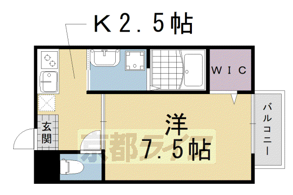 グランド-ル(1K/2階)の間取り写真