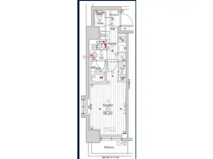 グランド・ガーラ横浜新子安(1K/3階)の間取り写真