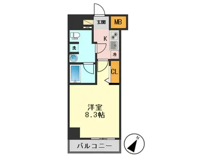 ARCOBALENO KANAMACHIII(1K/5階)の間取り写真