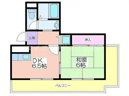 喜田マンション(1DK/4階)の間取り写真