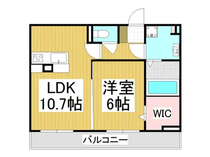 プレ・アジュール(1LDK/1階)の間取り写真