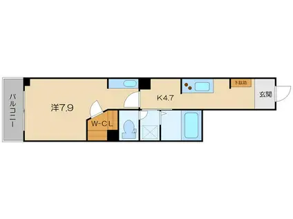 ベル アンジュ(1DK/3階)の間取り写真