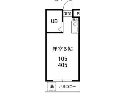 ベルハイム練馬(ワンルーム/4階)の間取り写真
