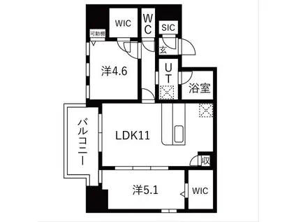 スプランディッドX(2LDK/2階)の間取り写真
