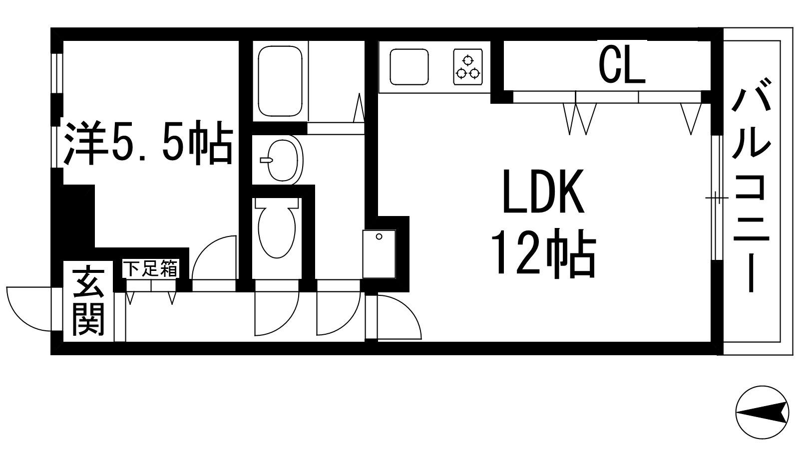 加藤マンション(1LDK/2階)の間取り写真