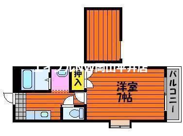 ベルハイツ(1K/3階)の間取り写真