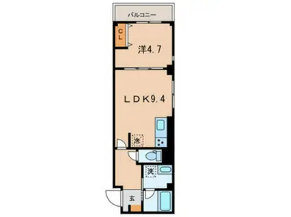 カーザ・ブランカ北斎(1LDK/2階)の間取り写真