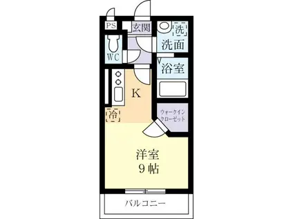 ゴールドクレスト天久保I(ワンルーム/3階)の間取り写真
