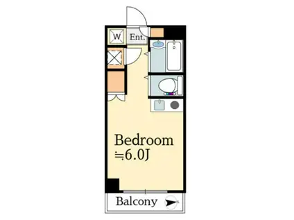 ウェーブス(ワンルーム/5階)の間取り写真