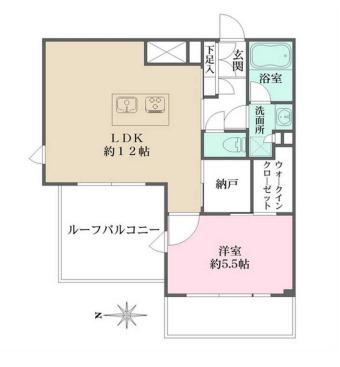 LA PERLA JIYUGAOKAII(1LDK/3階)の間取り写真