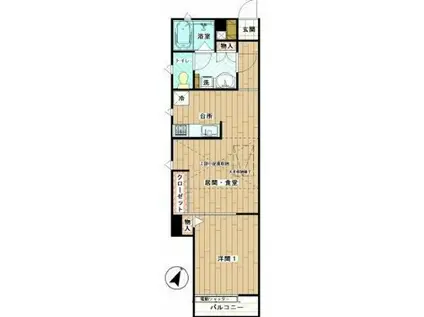 西武新宿線 鷺ノ宮駅 徒歩6分 3階建 築13年(1LDK/2階)の間取り写真