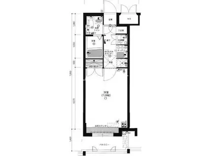 サヴォイレジェント(1K/8階)の間取り写真
