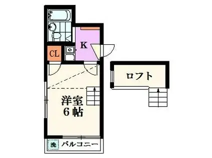 エトワールさがみ野(1K/1階)の間取り写真