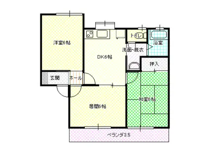 ヴィラサンクトン(3DK/2階)の間取り写真