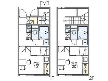 レオパレスすみだIII(1K/1階)の間取り写真