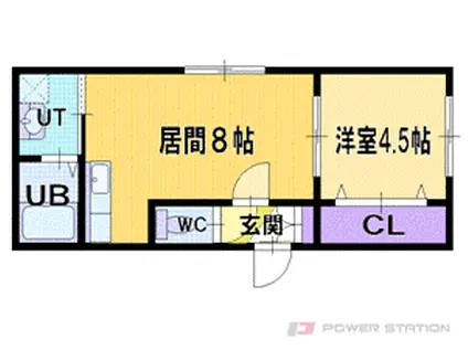 プリマステラ(1DK/3階)の間取り写真