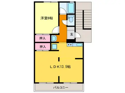 グランテラス(1LDK/1階)の間取り写真