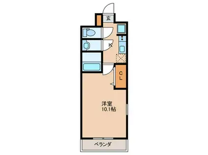 スプランデッィッド京橋イースト(1K/6階)の間取り写真