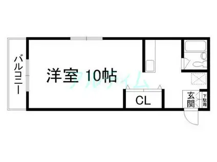 フローラユー(1K/4階)の間取り写真