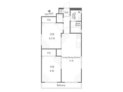 SEDONA ROSE GARDEN(2LDK/4階)の間取り写真