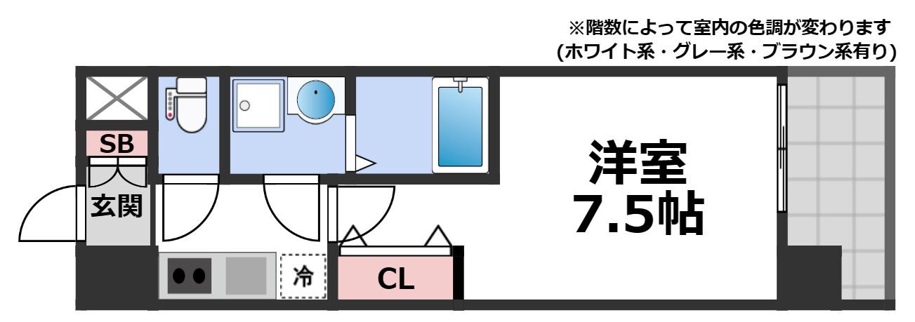 LOUIS RESIDENCE 天王寺町北(1K/10階)の間取り写真
