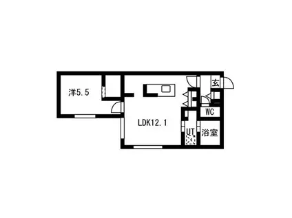 GLOIREグロワール(1LDK/3階)の間取り写真