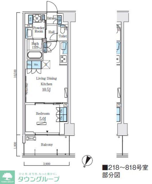 ロイヤルパークス赤羽ノース(1LDK/3階)の間取り写真