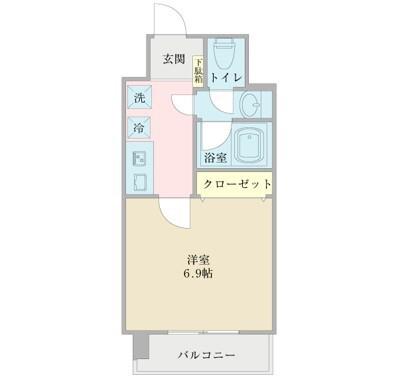ハイマート高砂(1K/5階)の間取り写真