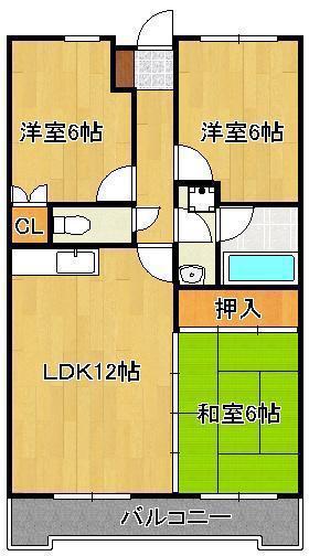 リバーコーポラスOND(3LDK/3階)の間取り写真
