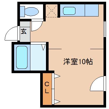 KRD TOWN(ワンルーム/4階)の間取り写真