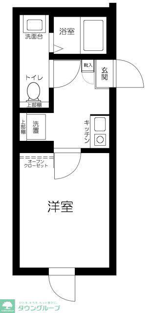 エクラ中台(1K/2階)の間取り写真