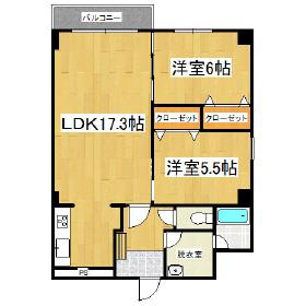 サンヴェール中央(2LDK/2階)の間取り写真